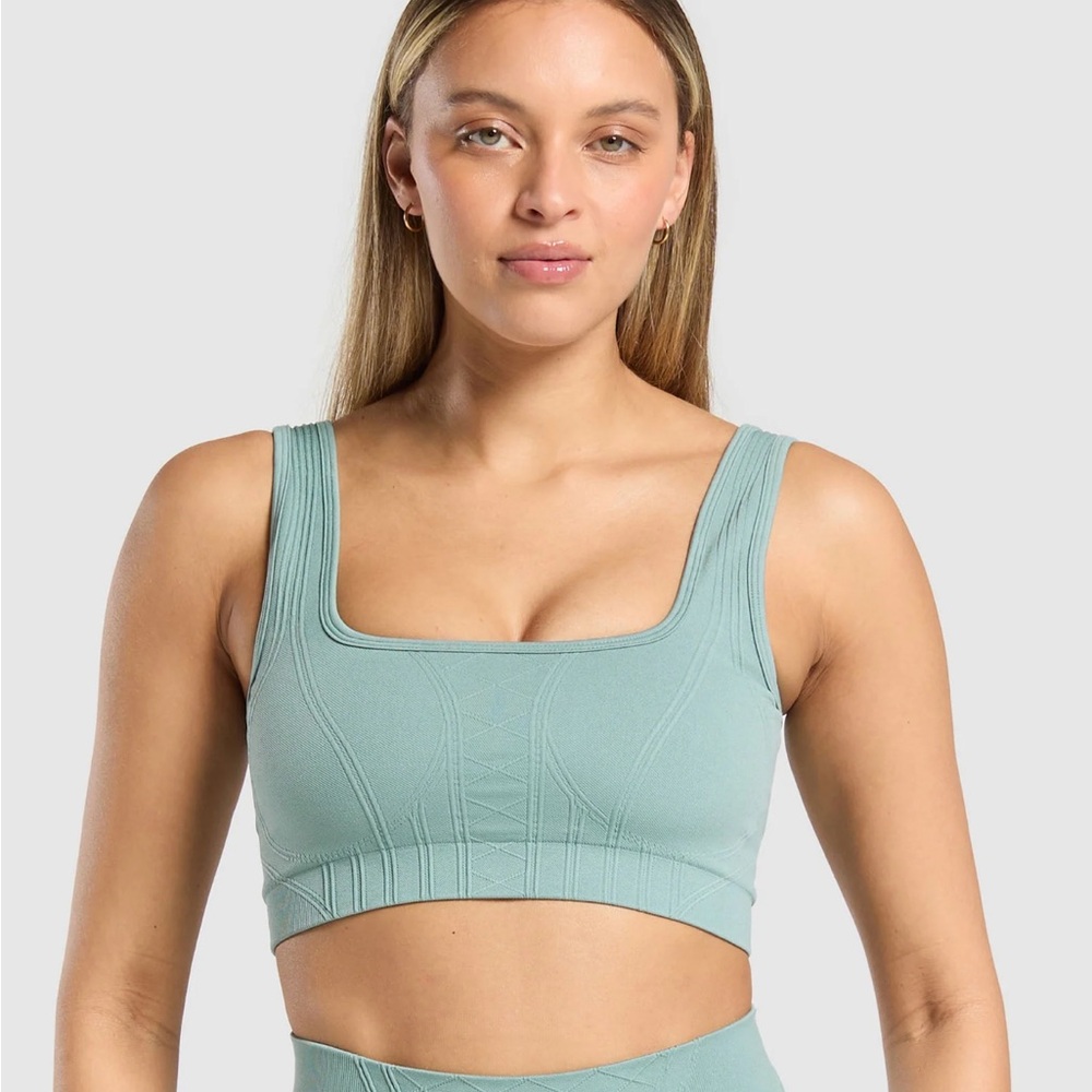 Gymshark Corset Seamless Sports Bra - Celeste Blue